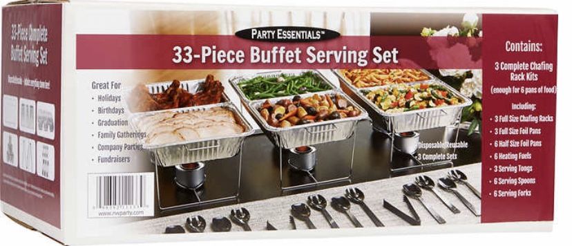 Party Essentials 33-Piece Buffet Serving Set