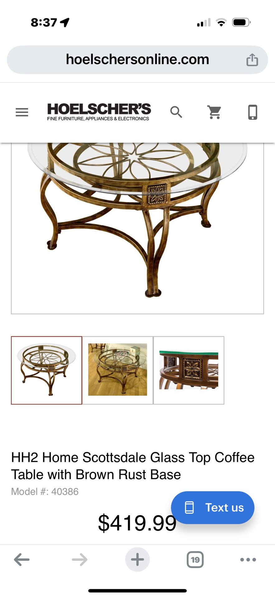 Hillsdale Scottsdale Table