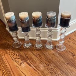 Glass Candle Holders With Candles