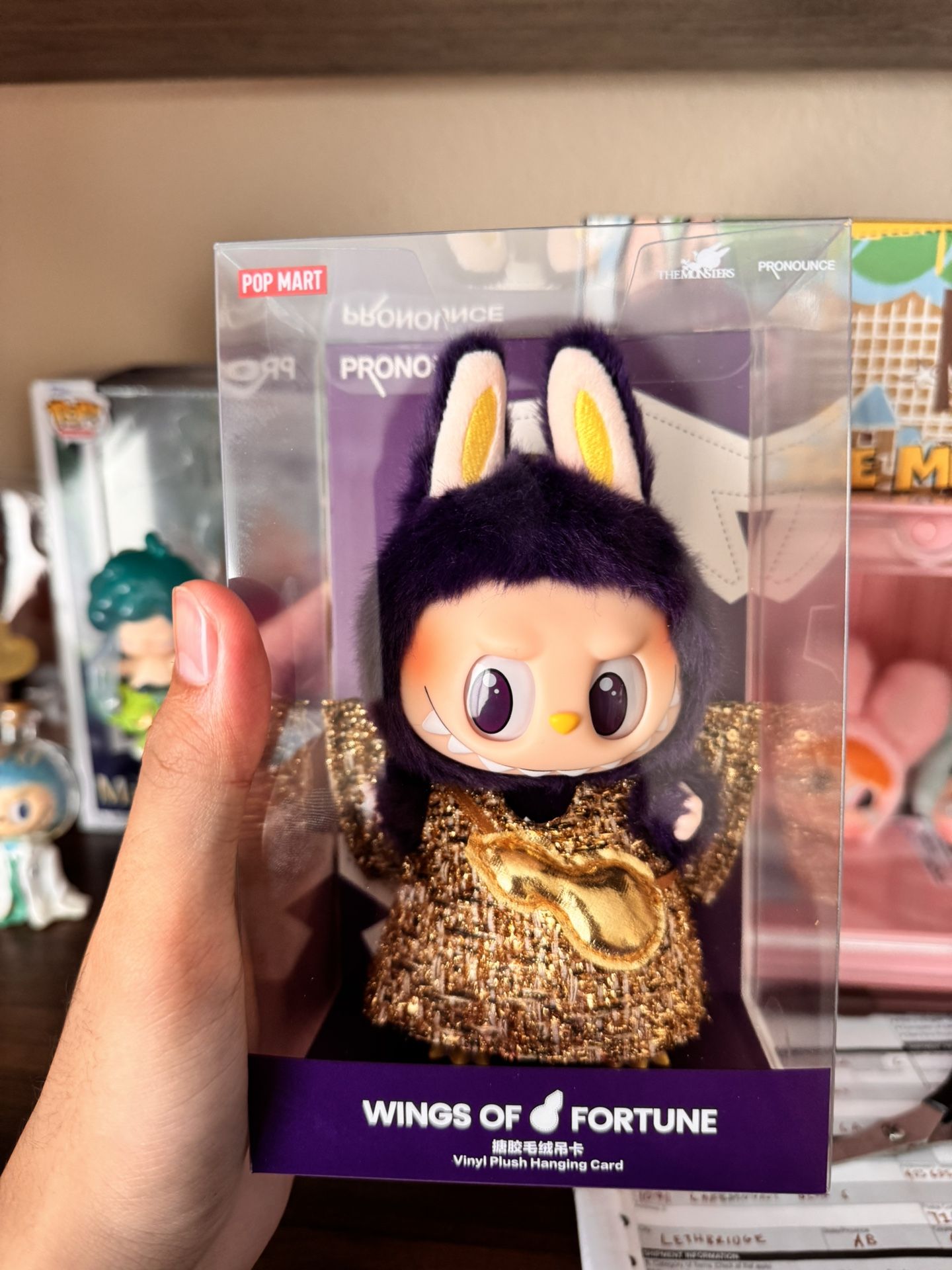 Popmart Labubu Wings Of Fortune Pronounce Collab