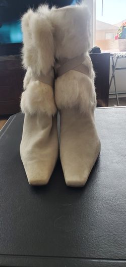 Nine West Beige Suede Boots Size 9