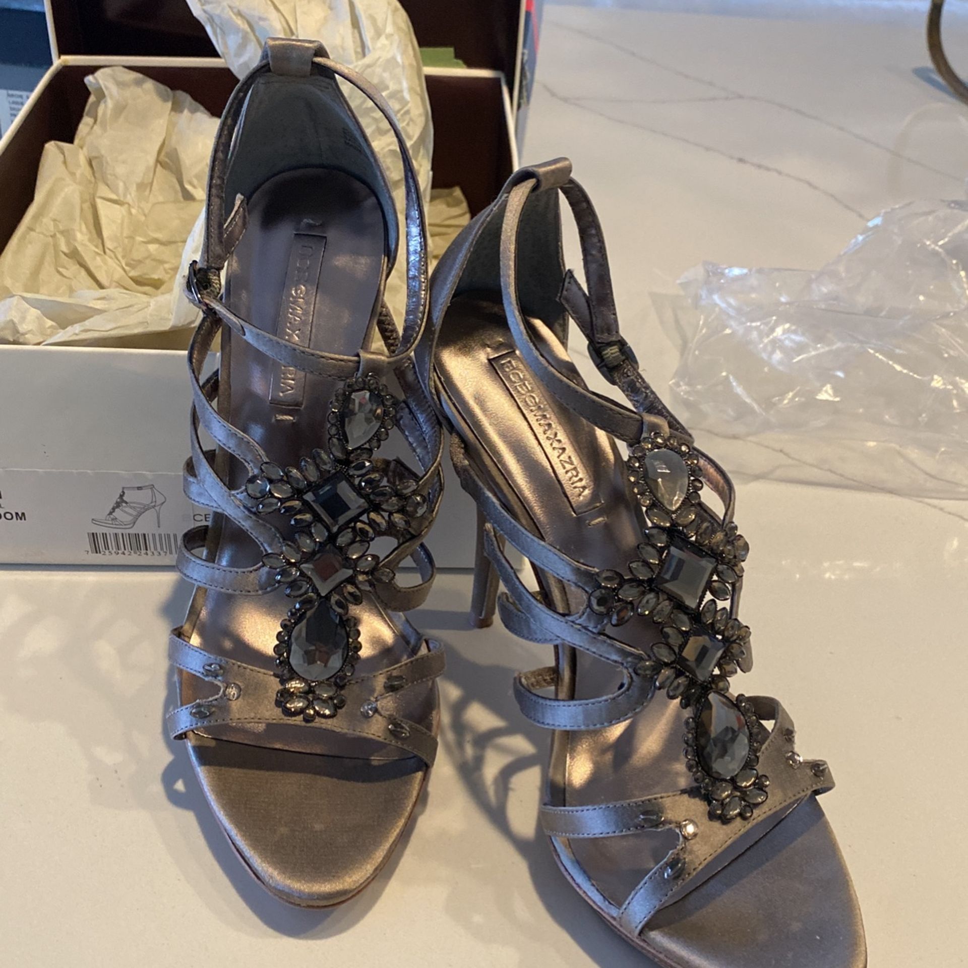 Satin & Crystal Shoes 8.5