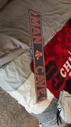 Man, Cave Sign, Boston Red Sox