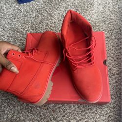 Red Timberlands 