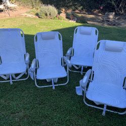 Set Of 4 Beach Chairs