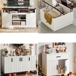 Brand New Modern 4-Piece Furniture Set – TV Stand + Coffee Table + Sideboard + Cabinet 💰 $550 for the full set   Brand new 4-piece modern furniture s