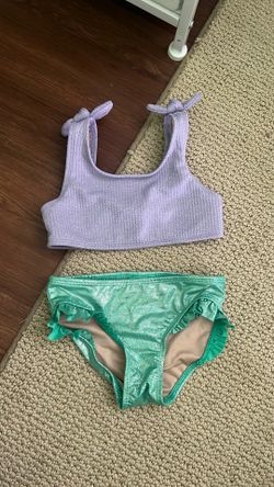 Little mermaid toddler girls two piece bathing suit