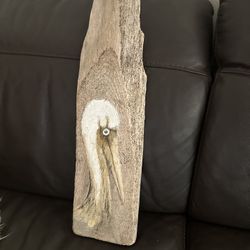 Pelican Art On wood