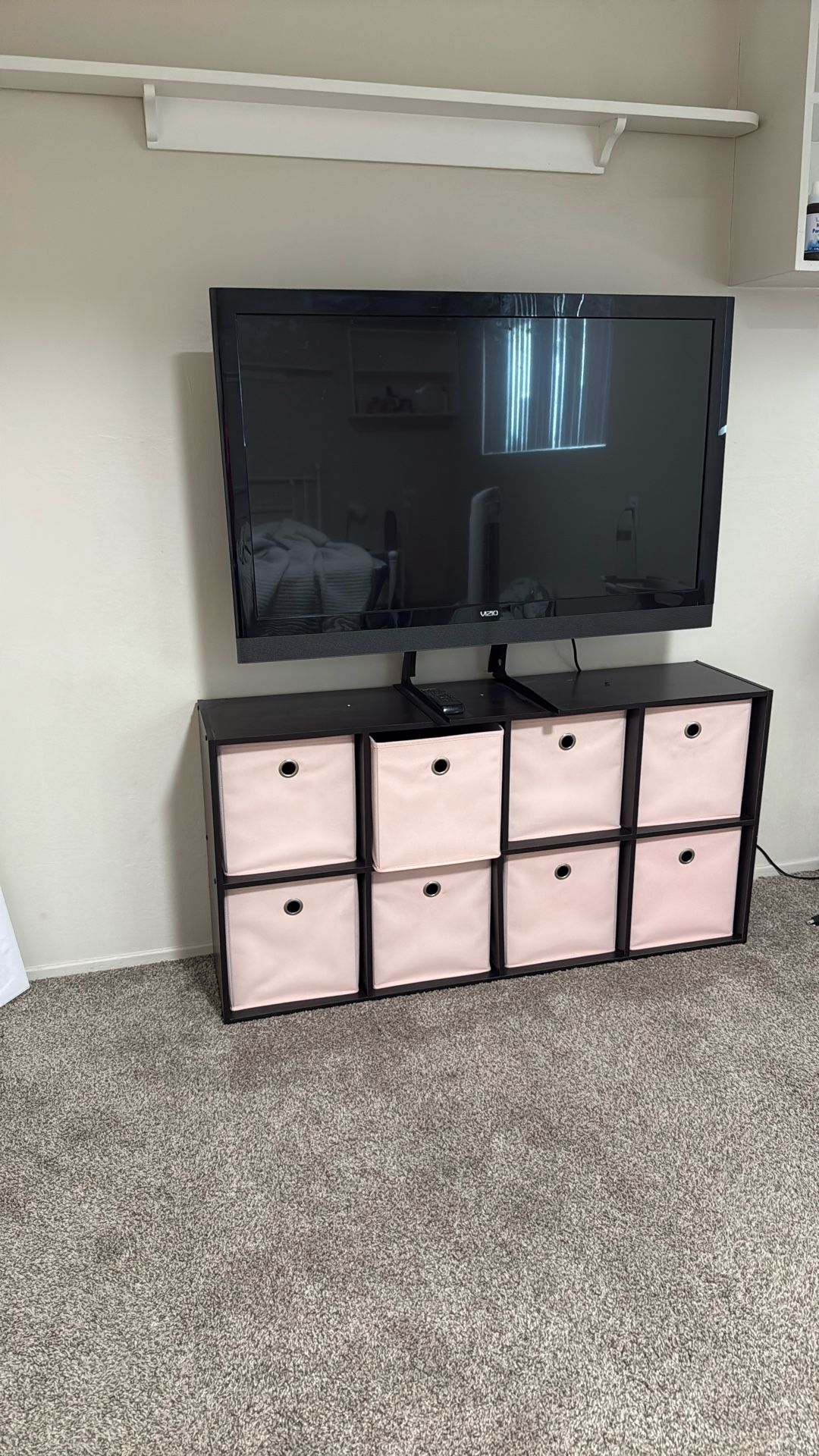 Cube Organizer and Television