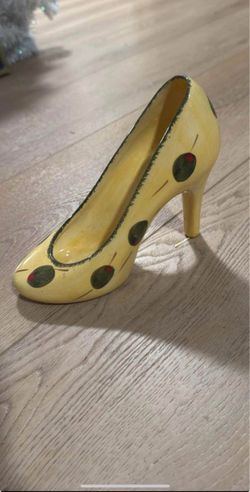 Ceramic High Heel Shoe Figurine