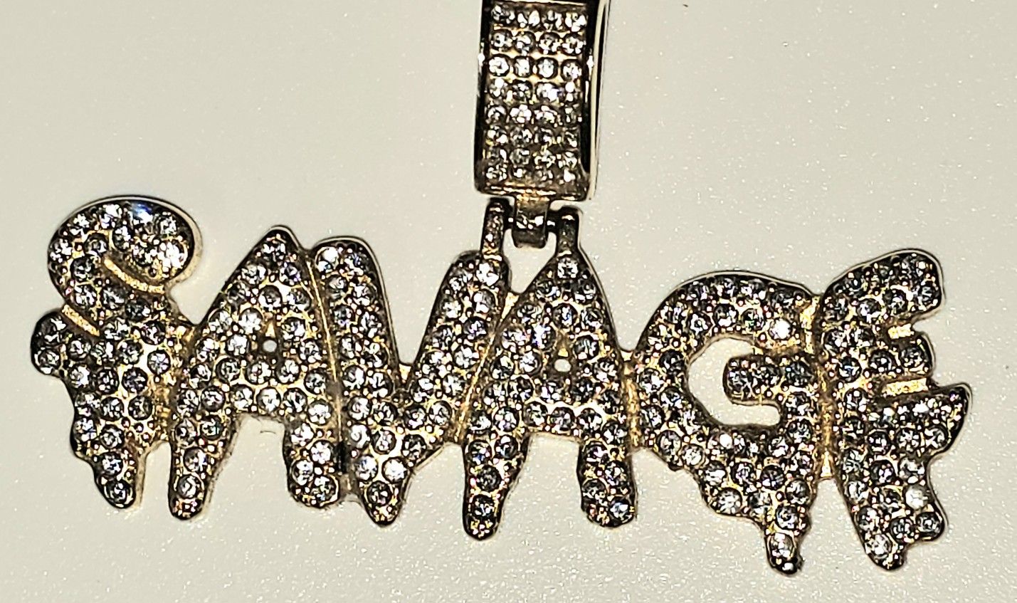 Savage Pendant for Men Or Women Hip Hop Rap Jewel