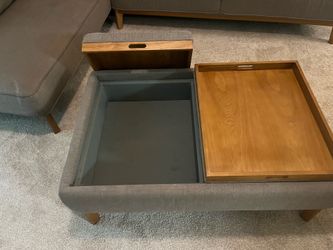 Sectional couch with ottoman