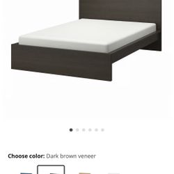 Malm IKEA Bed frame (Grey) with Åmsosen Mattress 