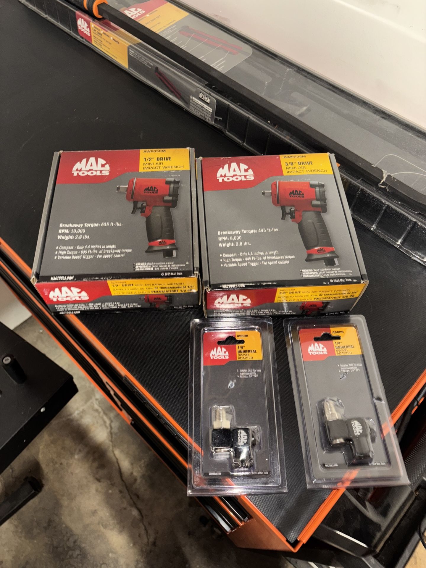 Brand New Mac Tools 3/8 and 1/2 Air Impacts