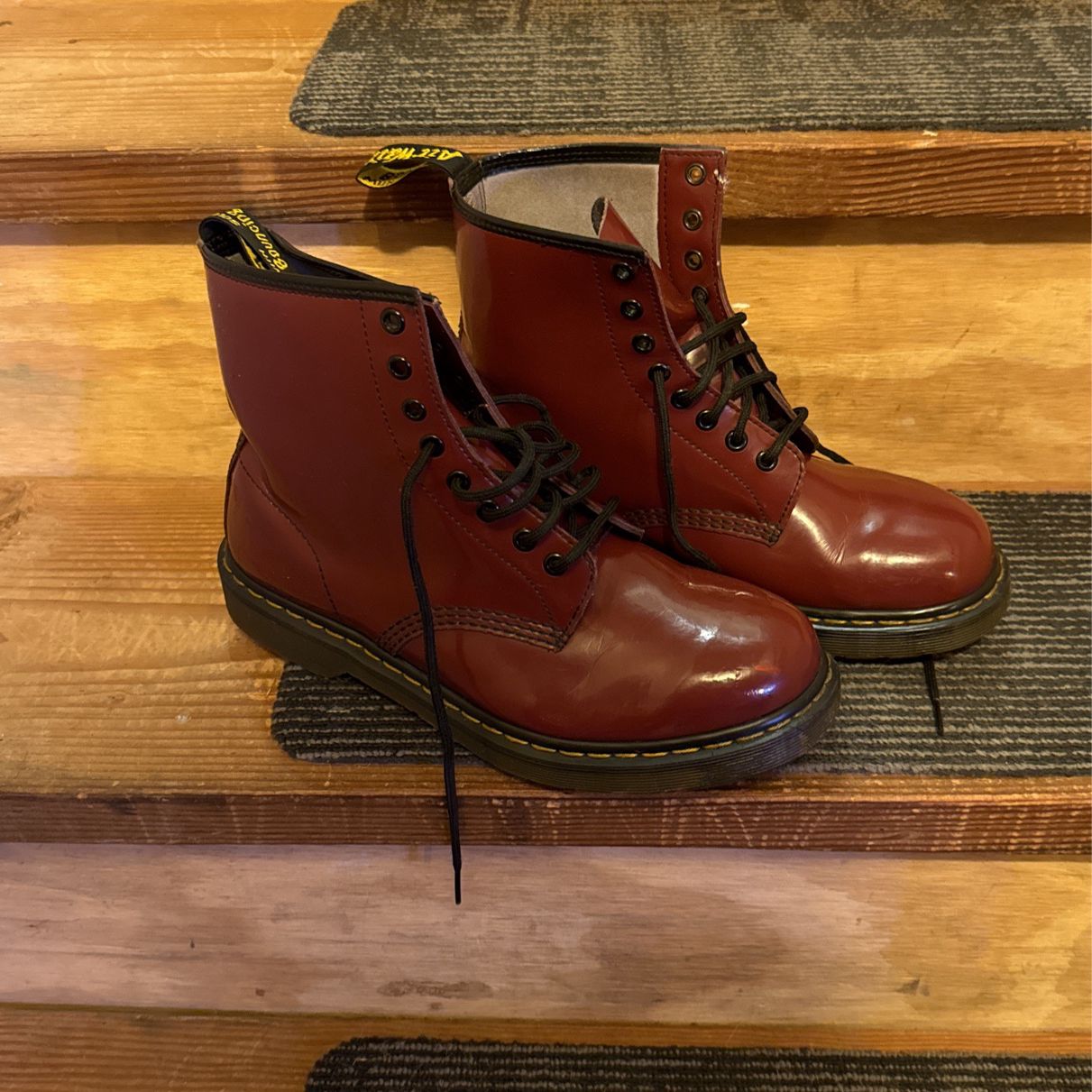 Cherry Red Patent Leather Doc Martens