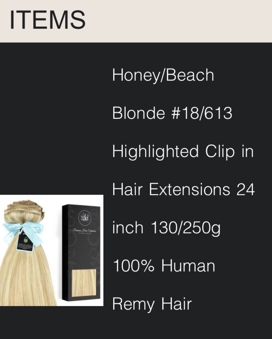 Zala Hair Extensions Honey/Beach Blonde 24inch
