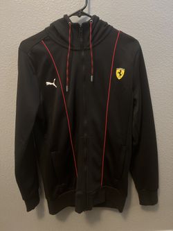 Black Scuderia Ferrari Men’s Motorsport Hooded Jacket