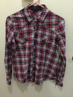 Plaid long sleeve shirt