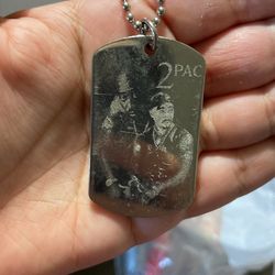 Old 2Pac Dog Tag Chain