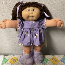 Vintage Cabbage Patch Kid Girl Brown Hair Brown Eyes IC2 HM #1 1985