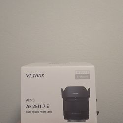 VILTROX 25mm f/1.7 APS-C Prime Lens for Sony E-Mount Compatible with Sony a6600, a6700, ZV-E10, A7C, A7II, A7III, A7RII/III/IV/V, A7SIII, FX30, FX3, A