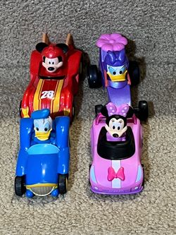 Disney Roadster Die cast Mickey Mouse & Minnie & Donald & Daisy Car Set