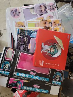 collection of flattened Good Smile Company Nendoroid packaging boxes empty