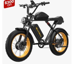 Bluvall 20 inch fat tire dual battery  dual motor electric bicycle 37MPH max speed