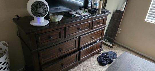 Free sofa, dressers, pots, pans, glasses etc.