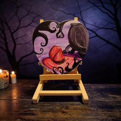 Halloween Heart-Shaped Canvas Painting