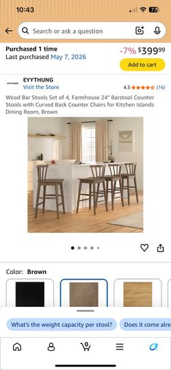 Two new bar stools for $100