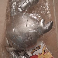 Pokemon 25th Anniversary Celebration Silver Scorbunny Plush Stuffed Toy 14"