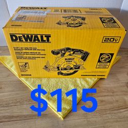$115 New 6-1/2" Dewalt Circular Saw 20-Volt (Tool-Only)