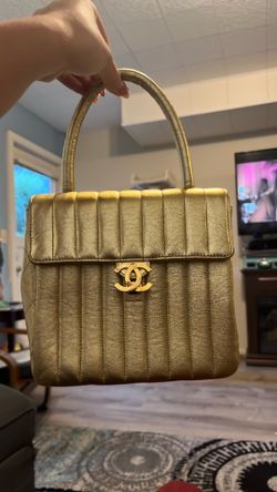 Gold vintage Chanel handbag