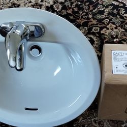  Sink bathroom and faucet. New