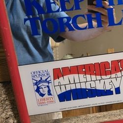 1980 Vintage Keep The Torch Lit Seagrams Bar Sign 