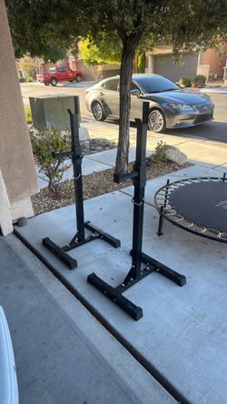 Adjustable Squat Rack Stands Pair