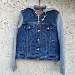 LEVIS HYBRID TRUCKER JACKET BIG BOYS  XL (used) 