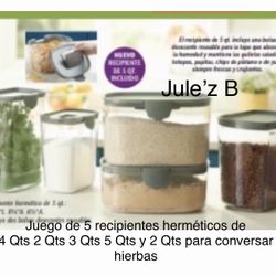 Princsss House.  Juego De Recipientes Herméticos Nuevos En Sus Cajas 