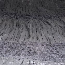 Black Maxi Skirt 1X Sequins And Glitter