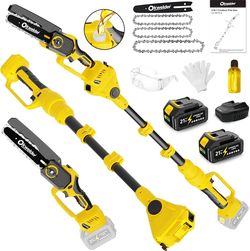 Okwelder Cordless Pole Saw 8 Inch, 2-in-1 Electric Pole Saws Mini Chainsaw