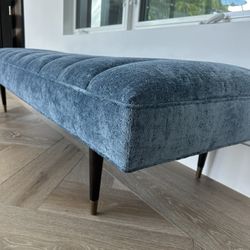 Custom Benches - Walnut With Brass Legs