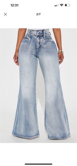 High Waisted Stretch Flare Jeans Size 7