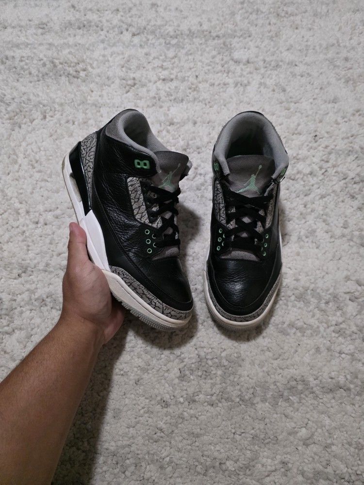 Air jordan 3 green glow