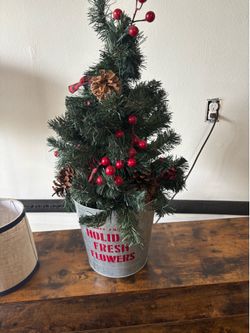 Fake Potted Christmas Tree