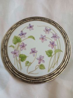 Porcelain And Metal Trivet