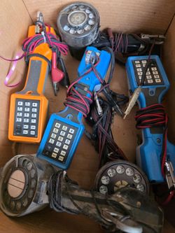 Lot of Vintage Telephones and Lineman Test Sets