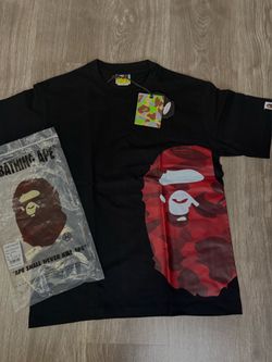 Black Bape Tee with Red Ape on the side