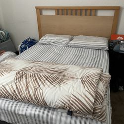 Dresser & Full Size Bed With Rail, Box & Mattress 
