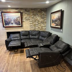 FREE DELIVERY- Power Reclining 3-Piece Sectional Sofa W Power Outlet  and USB Charging 
